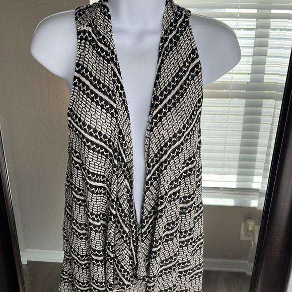 Draped Open front sleeveless Shawl Knit Vest Small - Picture 3 of 6